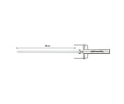 SpinFlameBBQ Flat Centre Rod 50cm