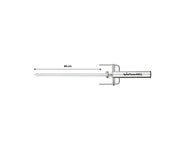 SpinFlameBBQ Flat Centre Rod 40cm