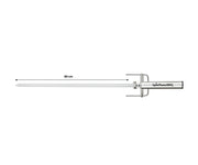 SpinFlameBBQ Flat Centre Rod 60cm